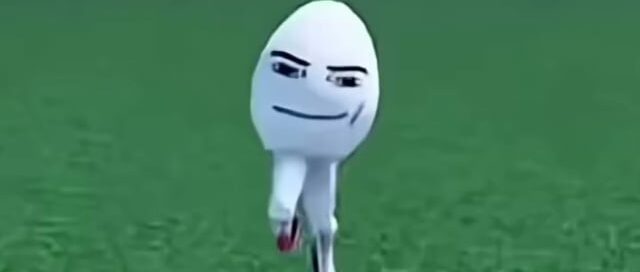 Koşan sigma yüzlü yumurta